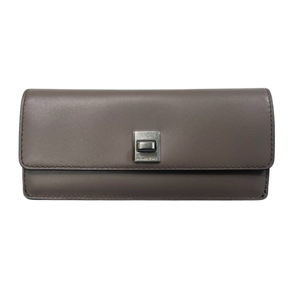 Michael Kors NWT Natalie Cinder Leather Flat Wallet With Silver-Tone Hardware